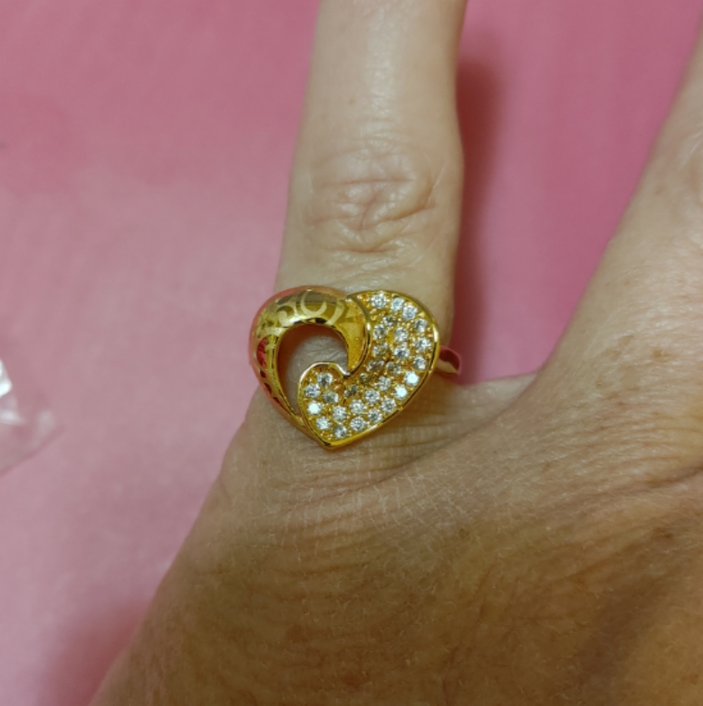 💜 ❤️ New 18kt gold filled heart 💍💕💕